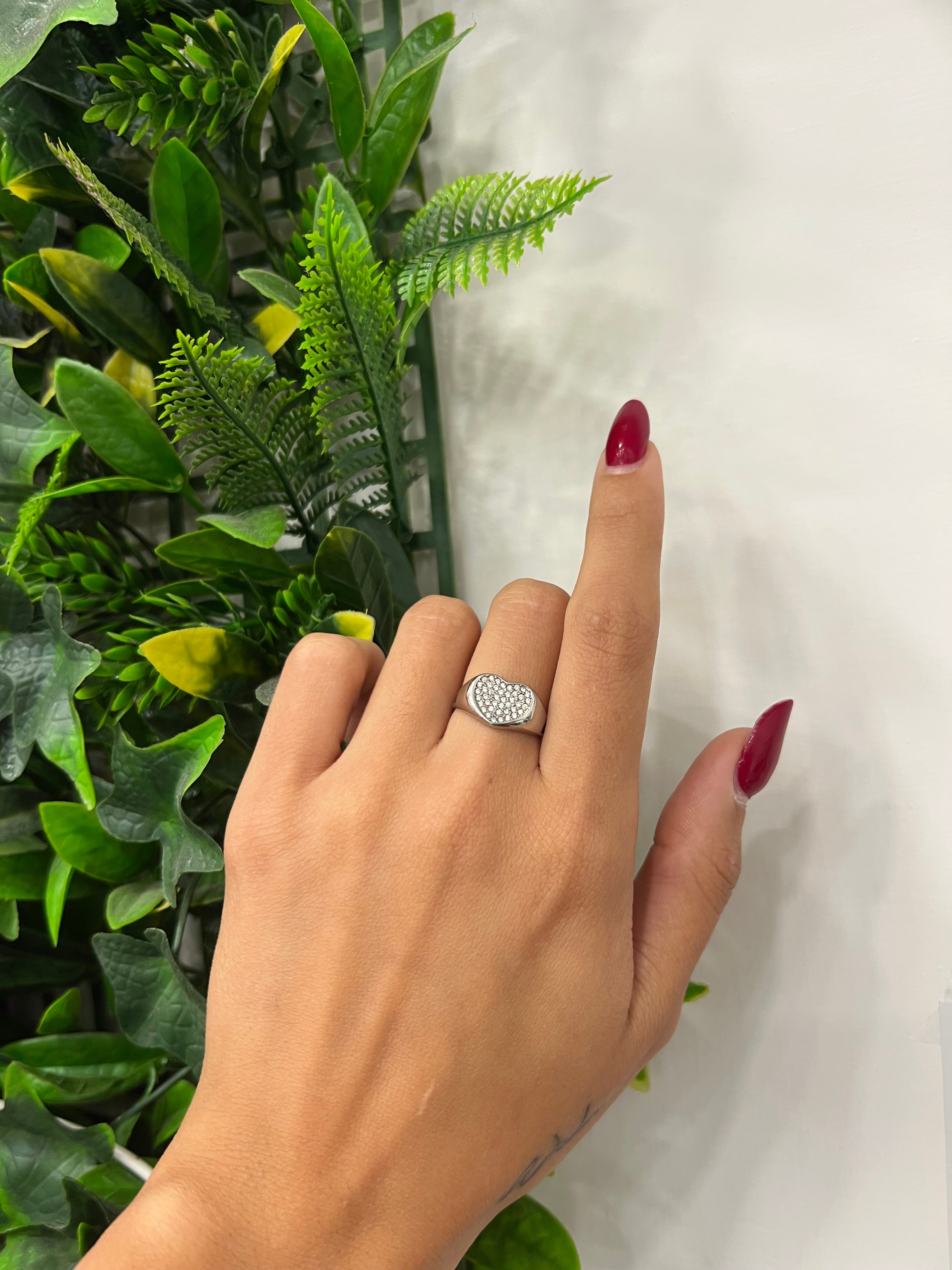 Anello cuore shine