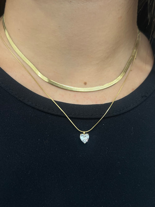 Collana Snake Cuore