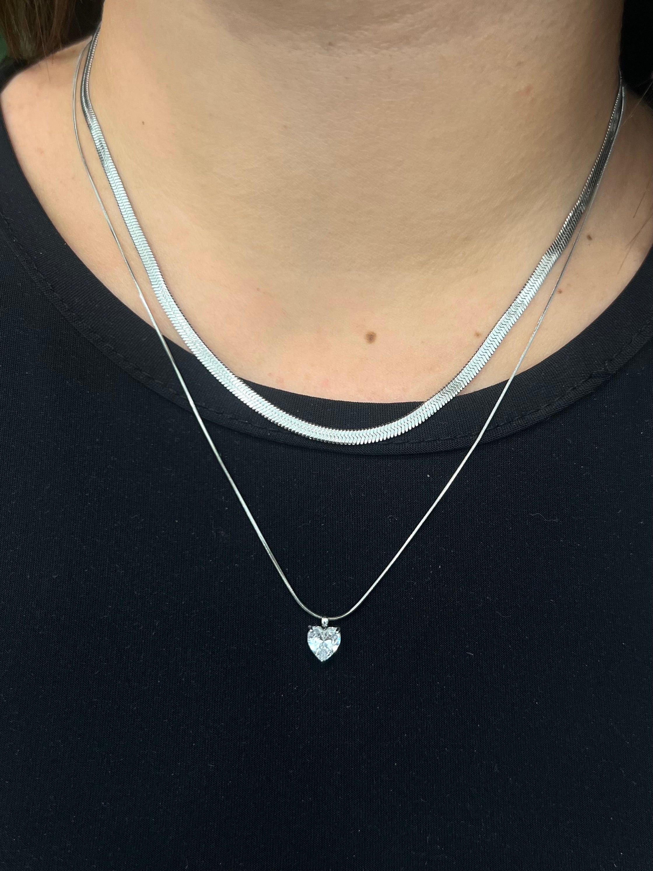 Collana Snake Cuore