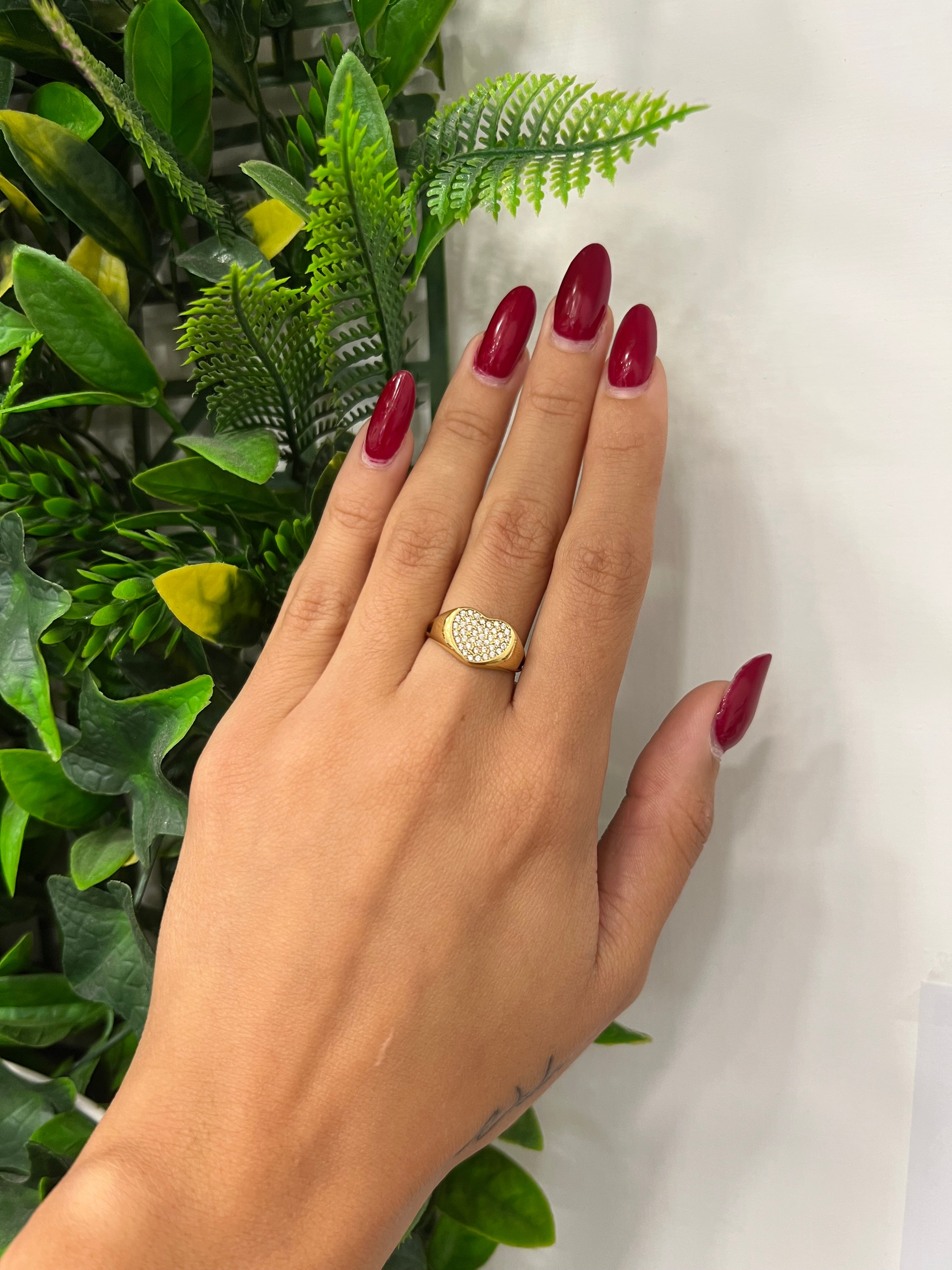 Anello cuore shine