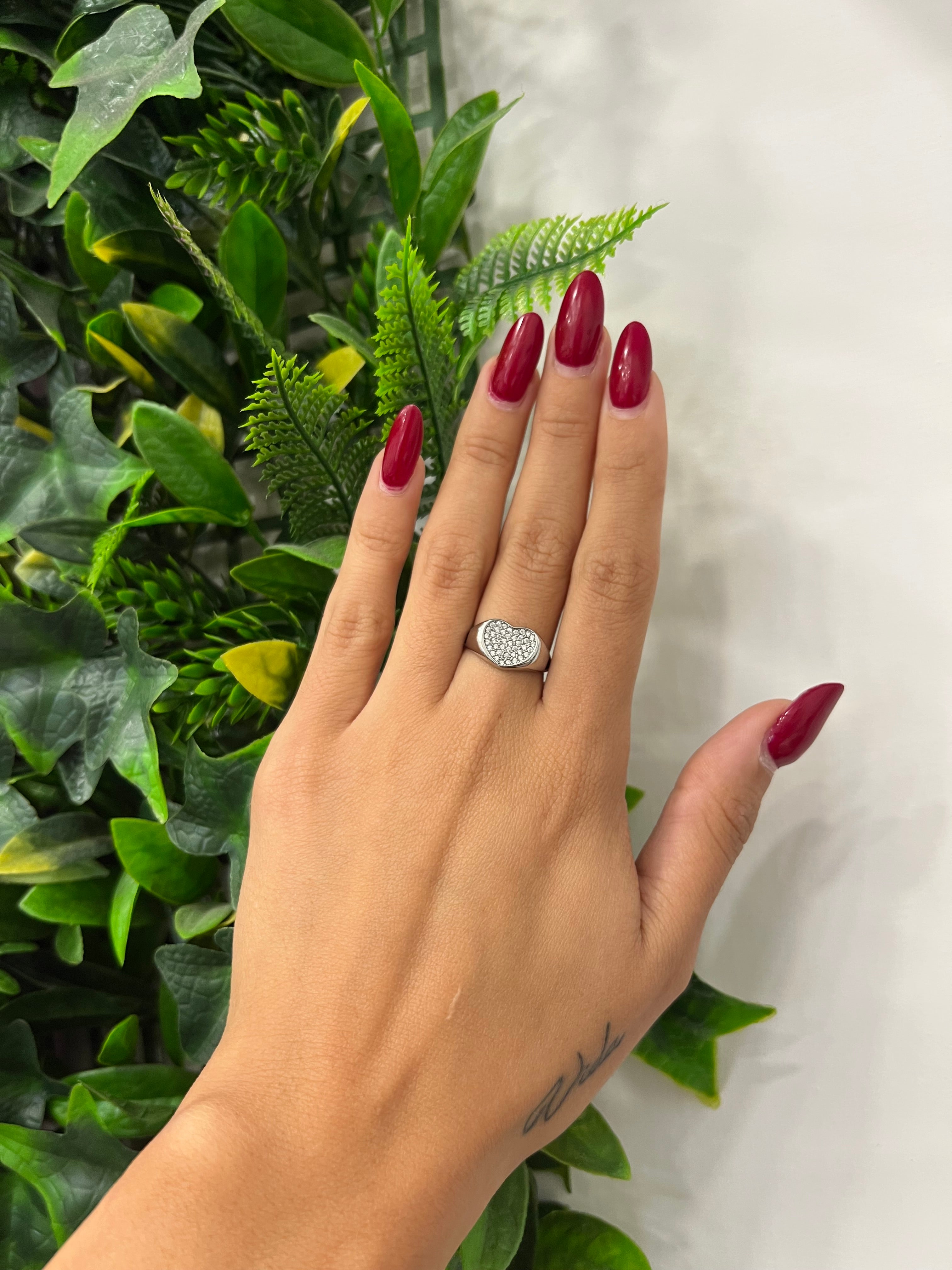 Anello cuore shine