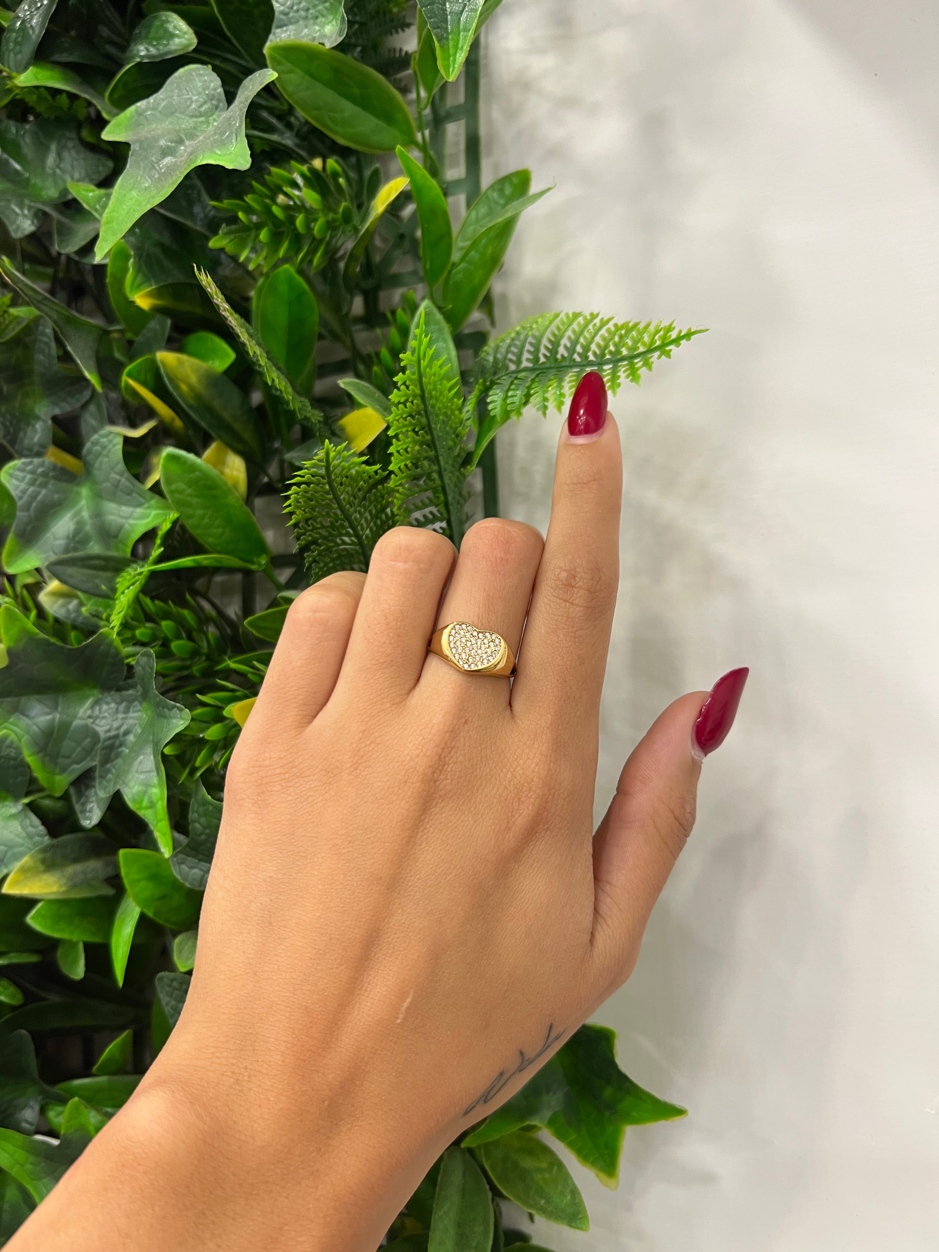 Anello cuore shine